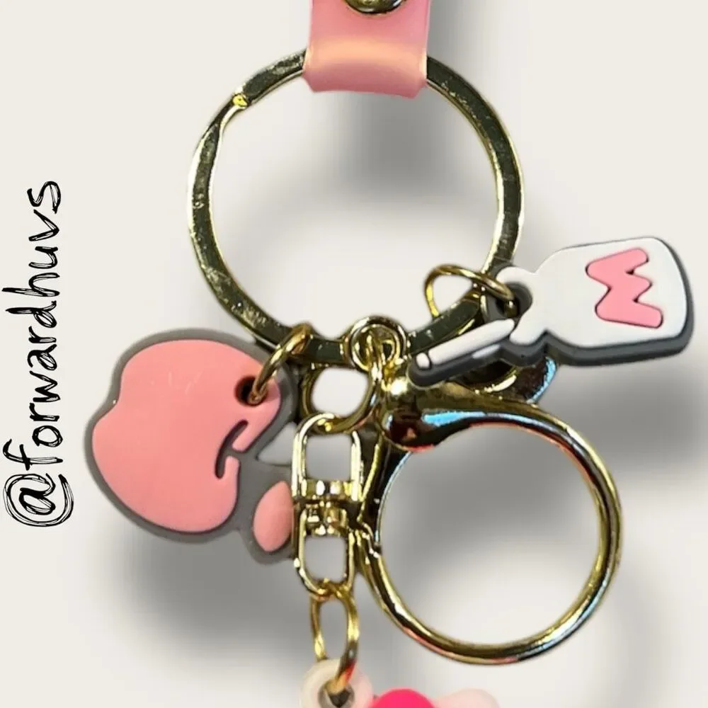Hello Kitty Keychain – Pink Strap with Charms